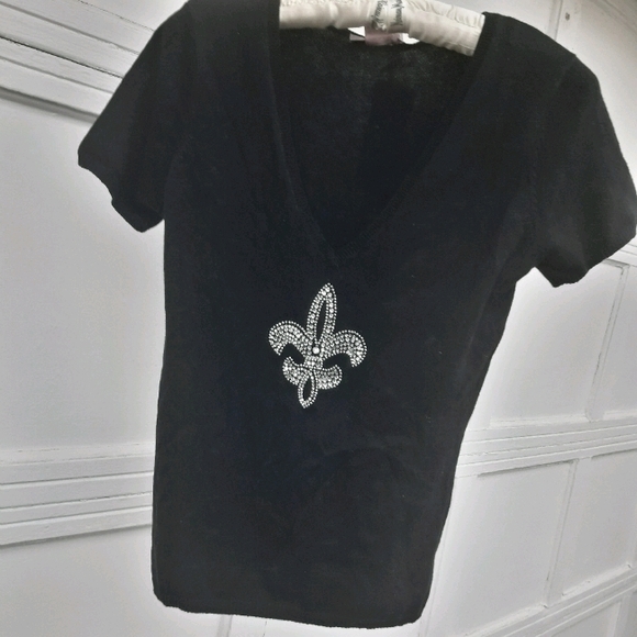 Swarovski Crystals Metal Grommets Blingy Sweater - Picture 10 of 10